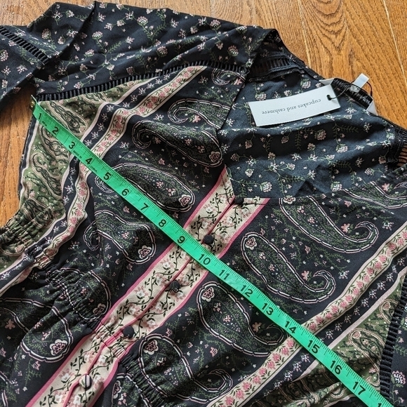 CUPCAKES AND CASHMERE nollie black dress black pink printed small NWT - Picture 10 of 11